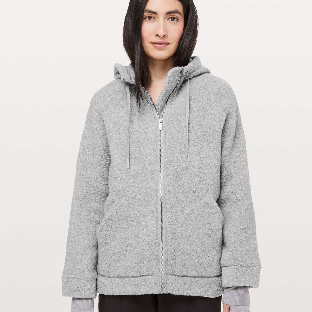 Lululemon so Sherpa jacket zip up hooded